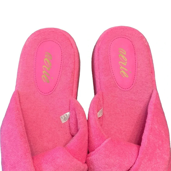 Aerie Terry Twist Platform Sandals Pink - Picture 5 of 8